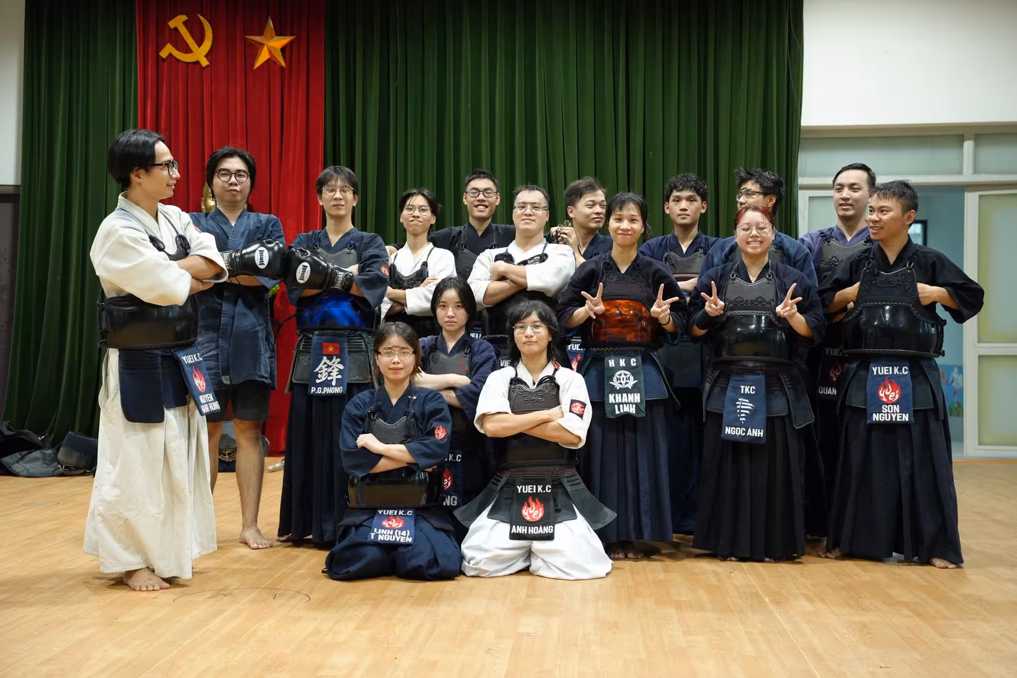 Yuei member competing in a kendo match